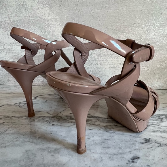 YSL tribute Yves Saint Laurent nude patent leather sz 36 - Picture 3 of 15
